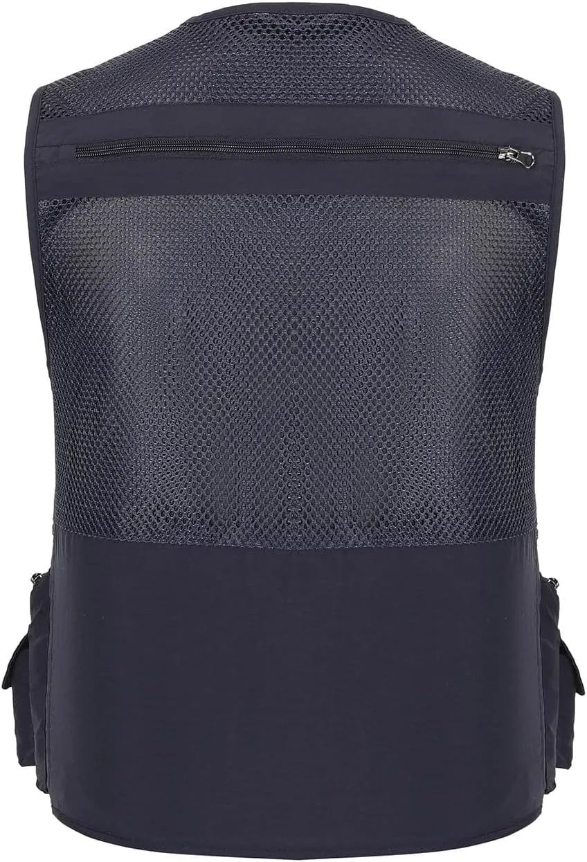 Hbufnha Fishing Vest Outdoor Work Vests Unisex Hunting Travel Photography Safari Multi Pockets