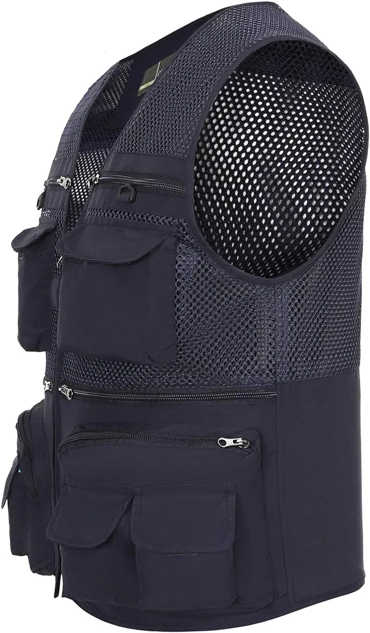 Hbufnha Fishing Vest Outdoor Work Vests Unisex Hunting Travel Photography Safari Multi Pockets