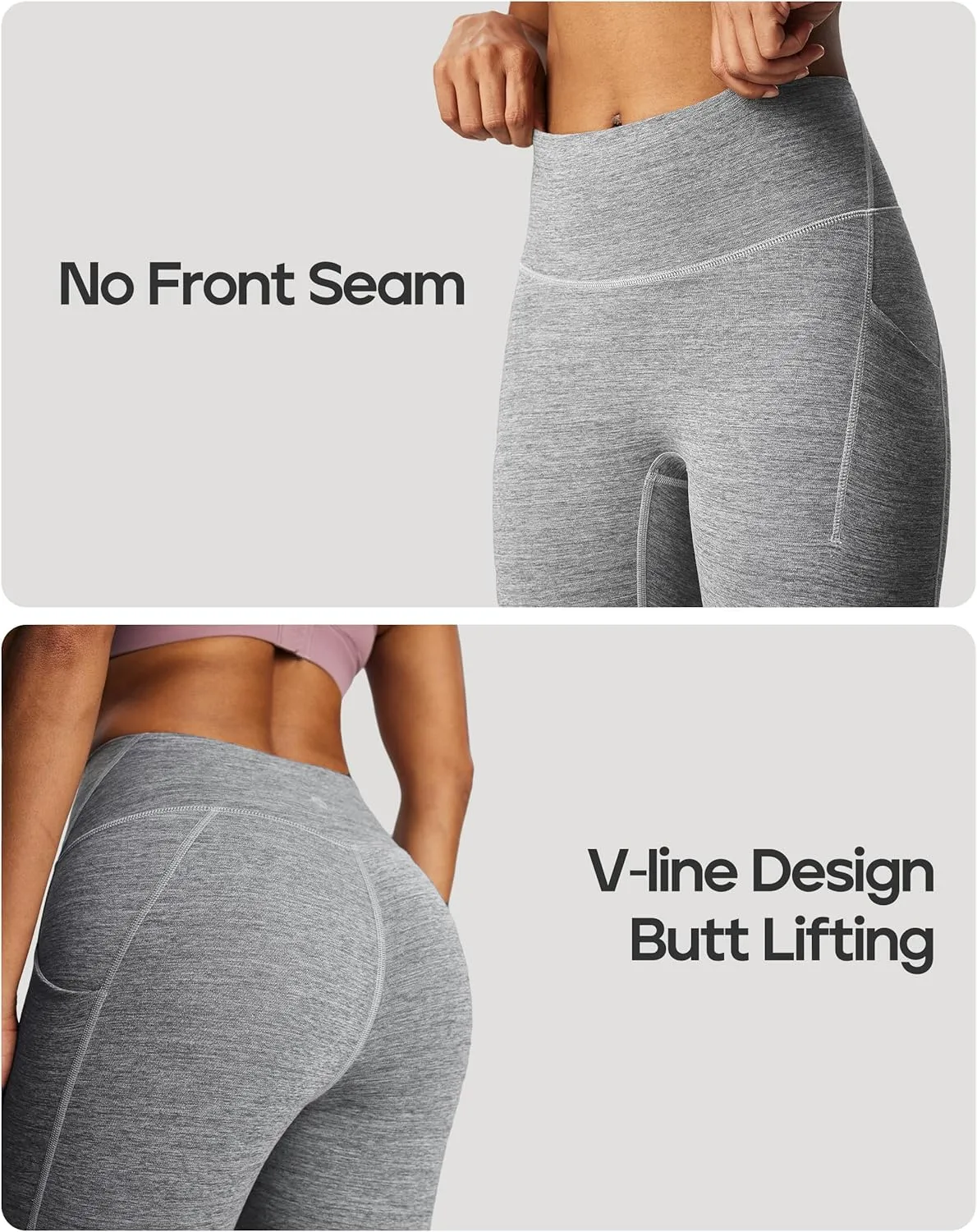 Heathyoga Buttery Soft Leggings with Pockets for Women High Waisted Leggings for Women Tummy Control Yoga Pants 25"/28"
