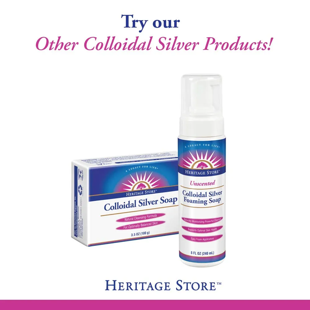 Heritage Store Body Gel Salve, Colloidal Silver, 2 Ounce