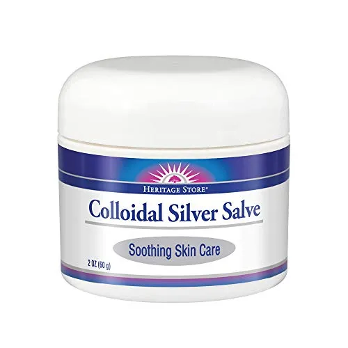 Heritage Store Body Gel Salve, Colloidal Silver, 2 Ounce