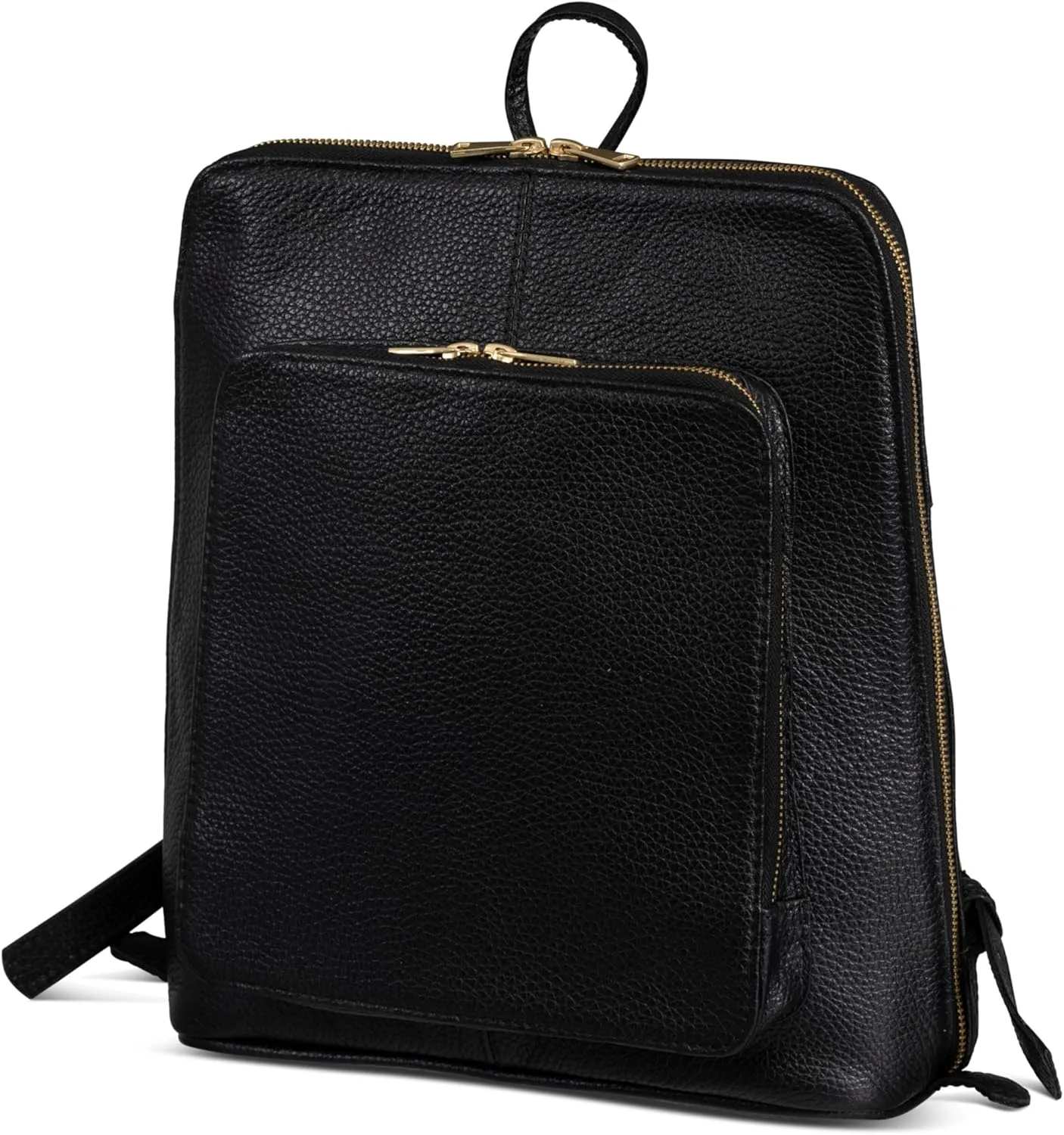 HIDES Tech Leather Backpack Purse Handcrafted Expandable Pockets Laptop Sleeve (Medium)