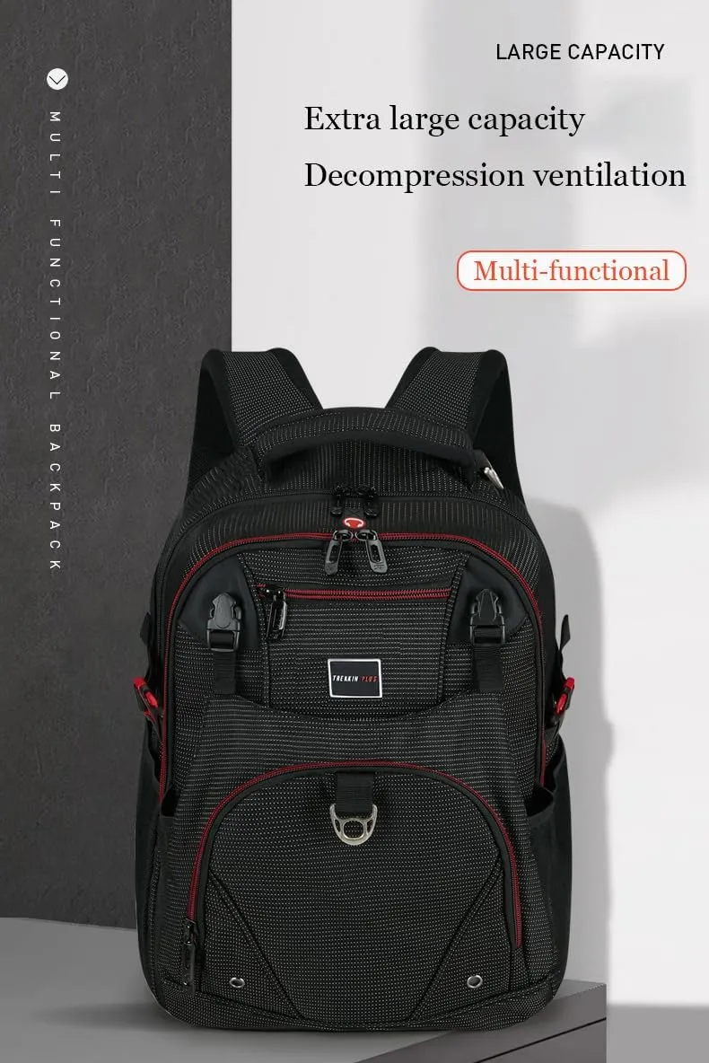 Hiking Travel Backpack Lightweight Multifunctional Mountaineering Bag for Men women 30L Clothing Casual Daypack Water-Resistant Wear-Resistant Black