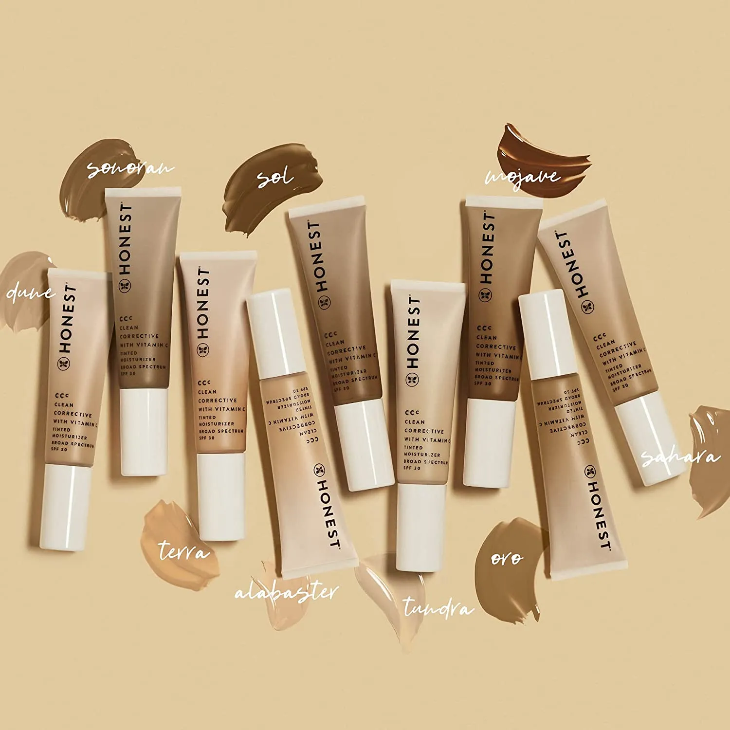 Honest Beauty Clean Corrective With Vitamin C Tinted Moisturizer Broad Spectrum SPF 30, Dune | VEGAN | 6-in-1 Multitasker | Blue Light Defense | Chemical Sunscreen Free & Dermatologist Tested | 1oz