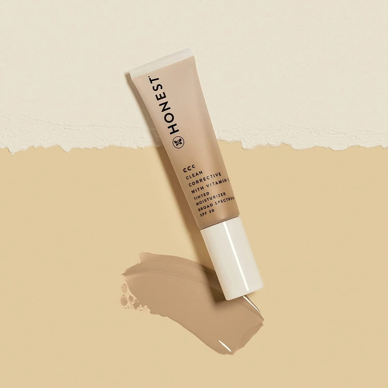 Honest Beauty Clean Corrective With Vitamin C Tinted Moisturizer Broad Spectrum SPF 30, Dune | VEGAN | 6-in-1 Multitasker | Blue Light Defense | Chemical Sunscreen Free & Dermatologist Tested | 1oz