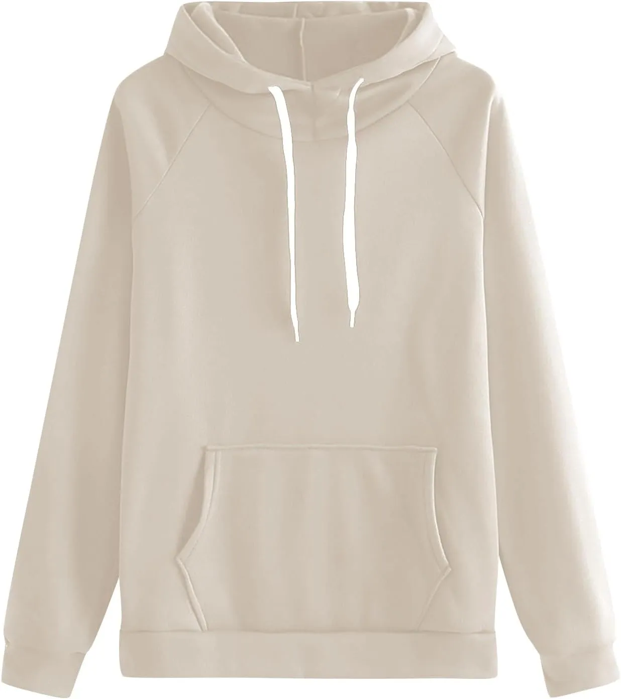 Hoodie for Women Long Sleeve Fleece Oversized Pullover Tops Long Sleeve Drop Shoulder Pocket Blouses Preppy Clothes