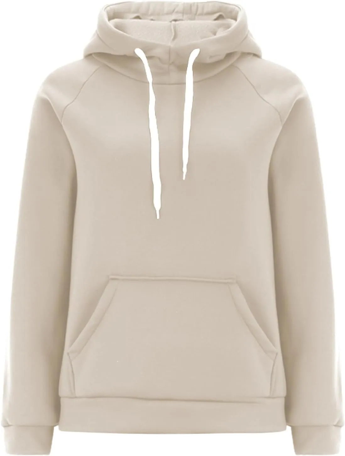 Hoodie for Women Long Sleeve Fleece Oversized Pullover Tops Long Sleeve Drop Shoulder Pocket Blouses Preppy Clothes