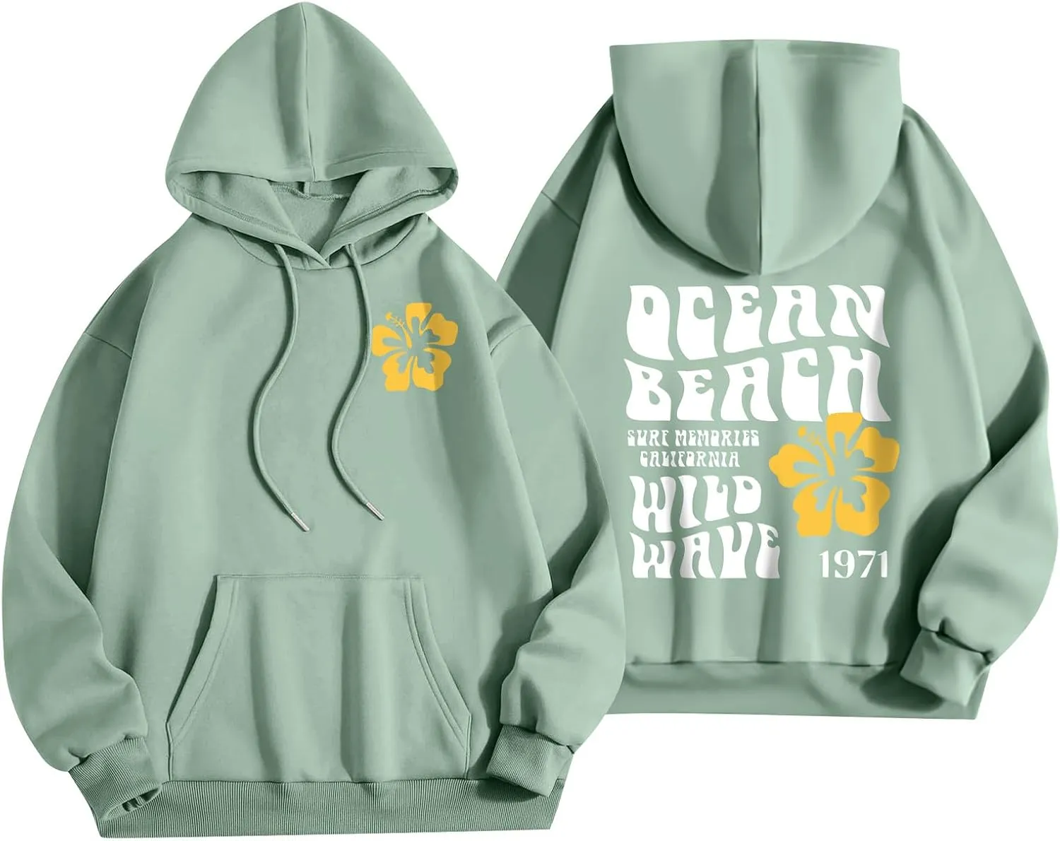 Hoodies For Teen Girls Letter Print Long Sleeve Drawstring Casual Graphic Pullover Cute Oversize Hoodie