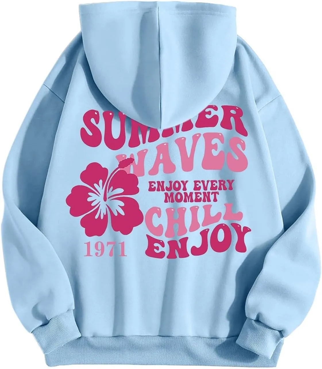 Hoodies for Women Plus Size Casual Long Sleeve Sweatshirts Drawstring Tops Loose Print Pullovers with Pocket