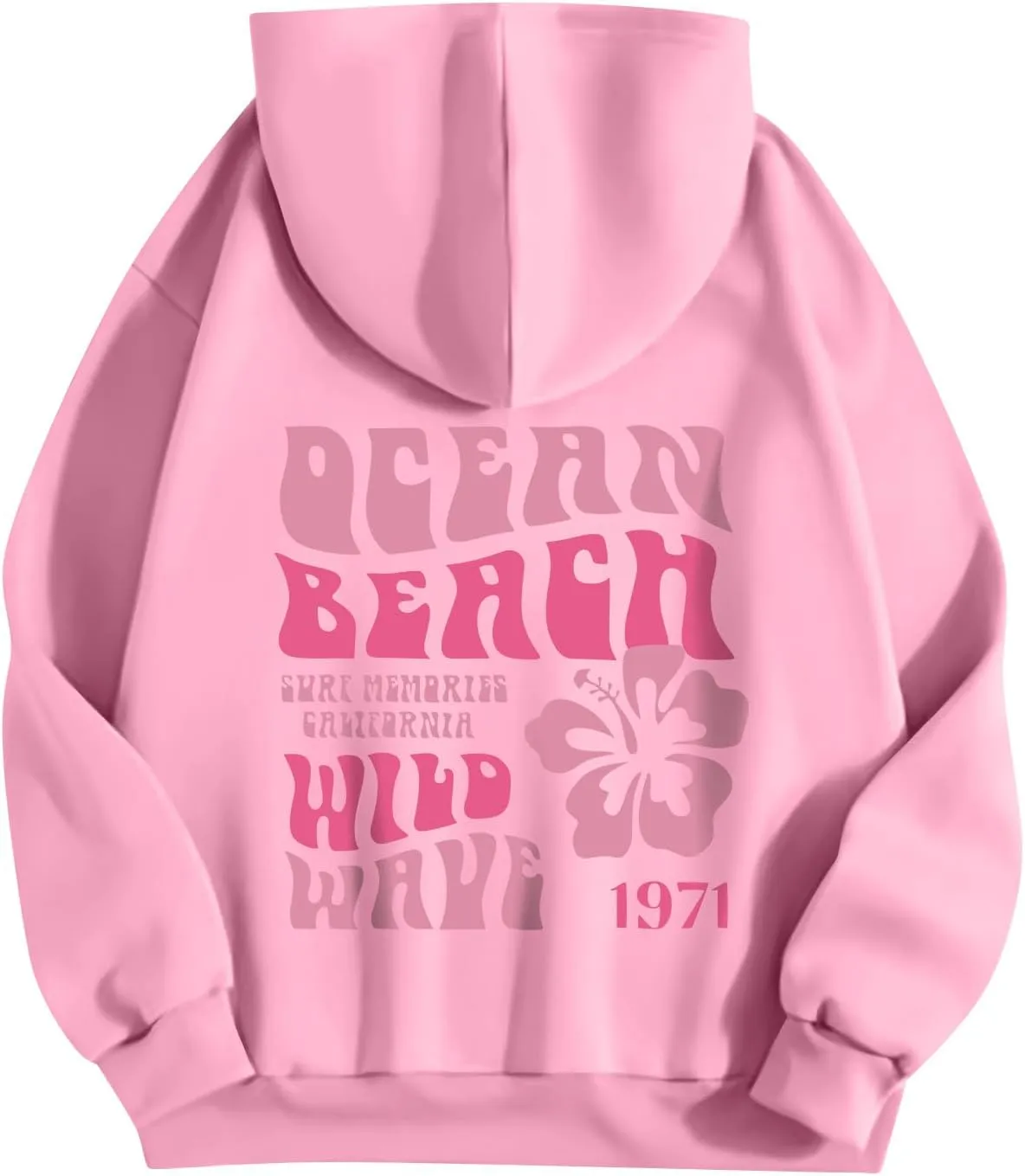 Hoodies for Women Plus Size Cute Long Sleeve Pullovers Drawstring Tops Loose Print Sweatshirts with Pocket