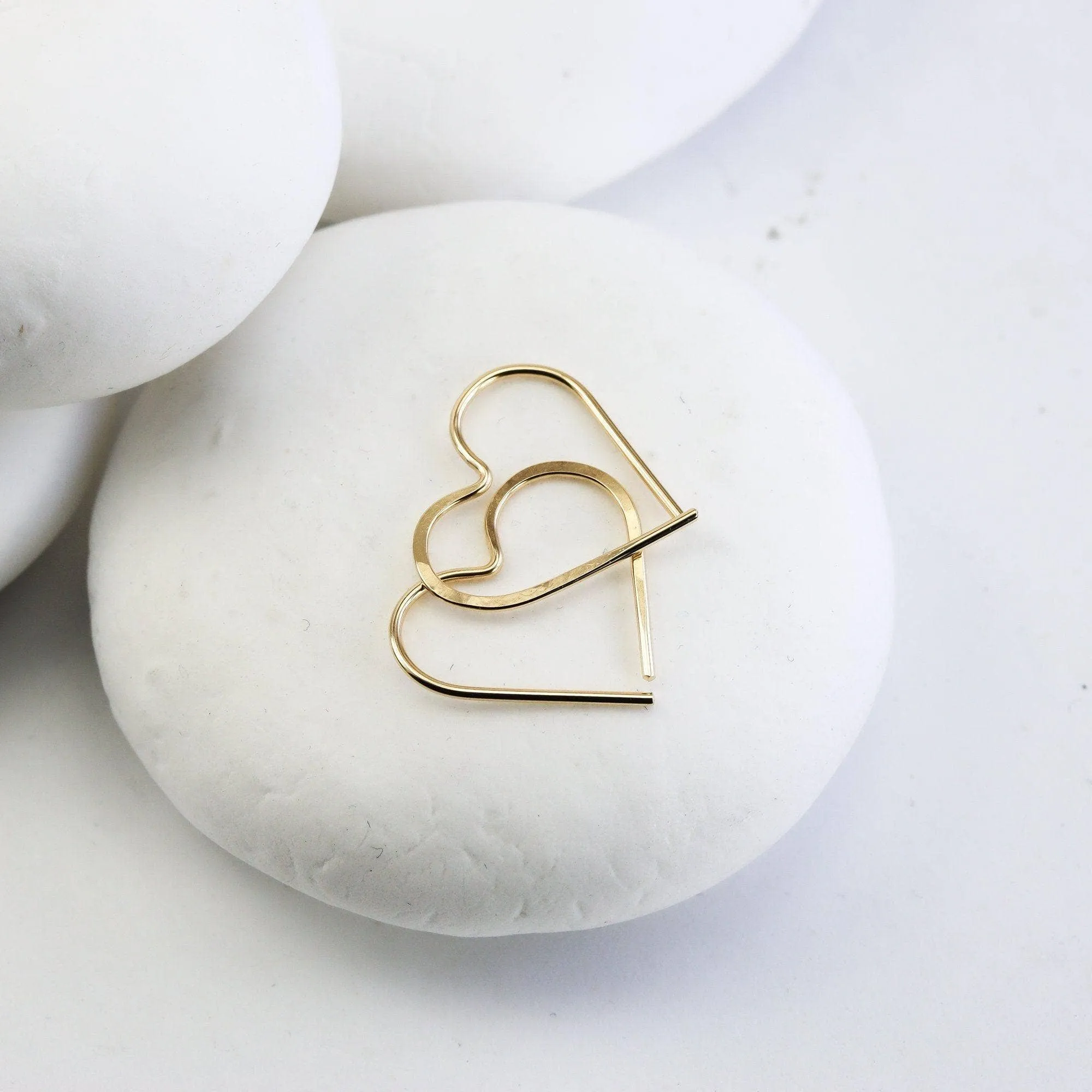 Huggie Heart Hoops: Gold