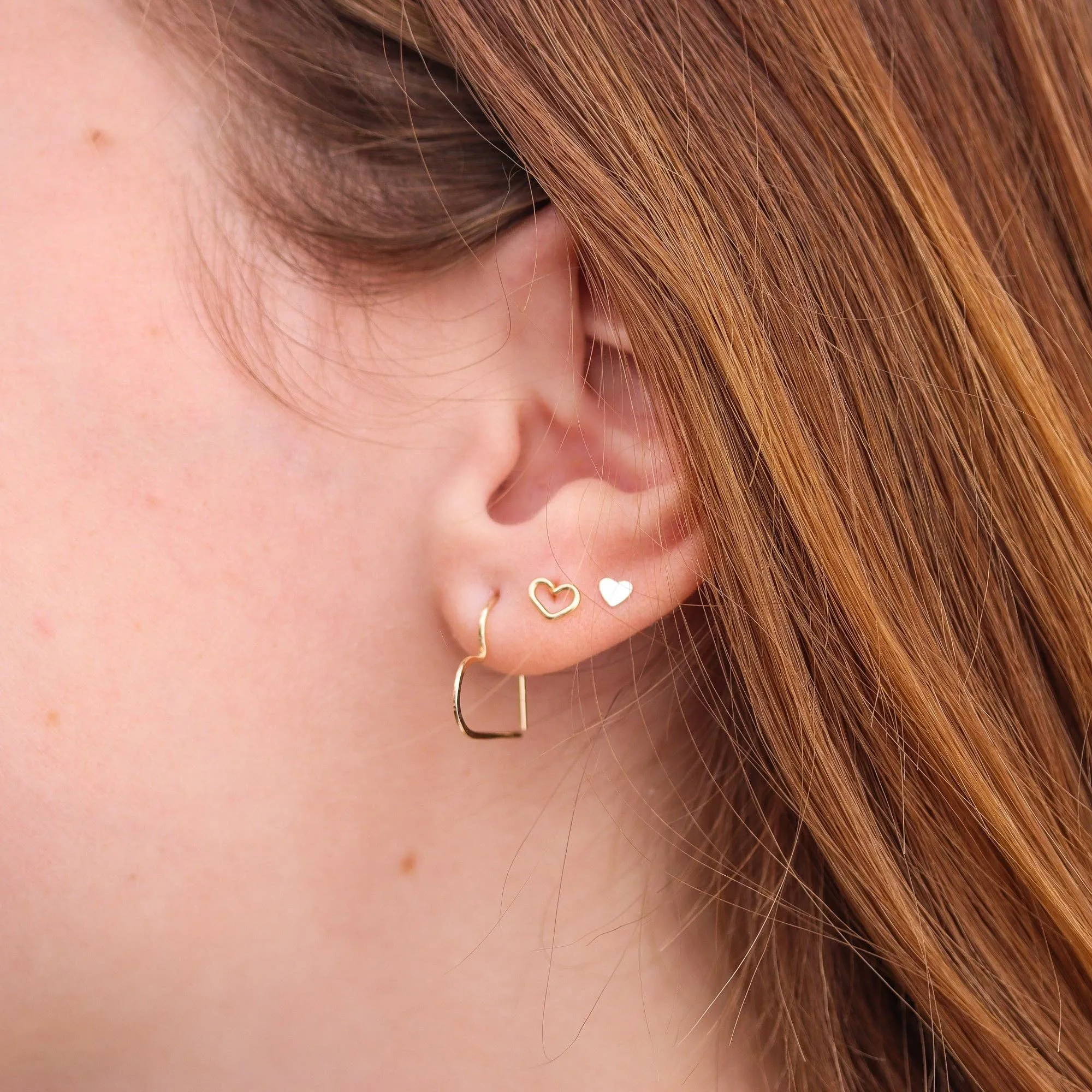 Huggie Heart Hoops: Gold