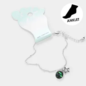iLLASPARKZ Abalone Cut Out Metal Starfish Anklet