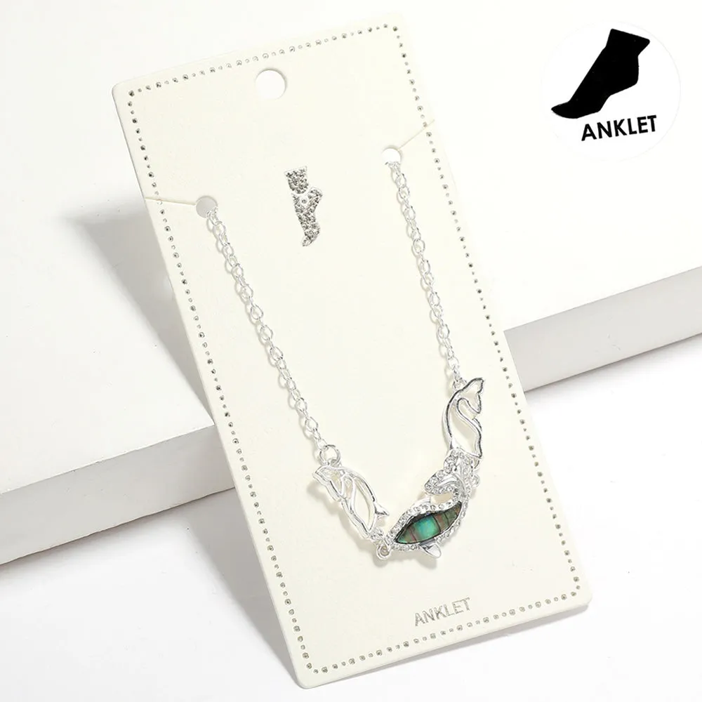 iLLASPARKZ Abalone Dolphin Pointed Anklet