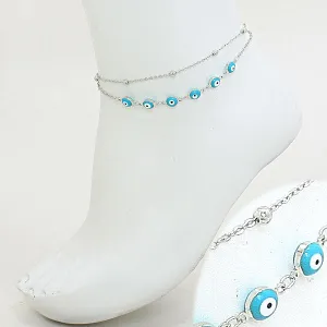 iLLASPARKZ Double Strand Evil Eye Anklet