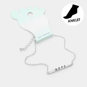 iLLASPARKZ HOPE Metal Bar Anklet