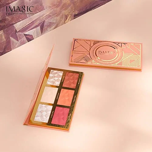 Imagic PROfessional Cosmetics 6 COLOR HIGHLIGHT,BLUSH AND CONTOUR PALETTE 24.g