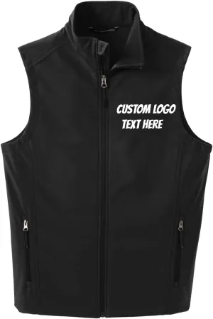 INK STITCH Men Custom Embroidery Design Your Own Logo Text Soft Shell Vests