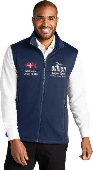 INK STITCH Men F906 Custom Personalized Embroidery Logo Texts Collective Smooth Fleece Vests