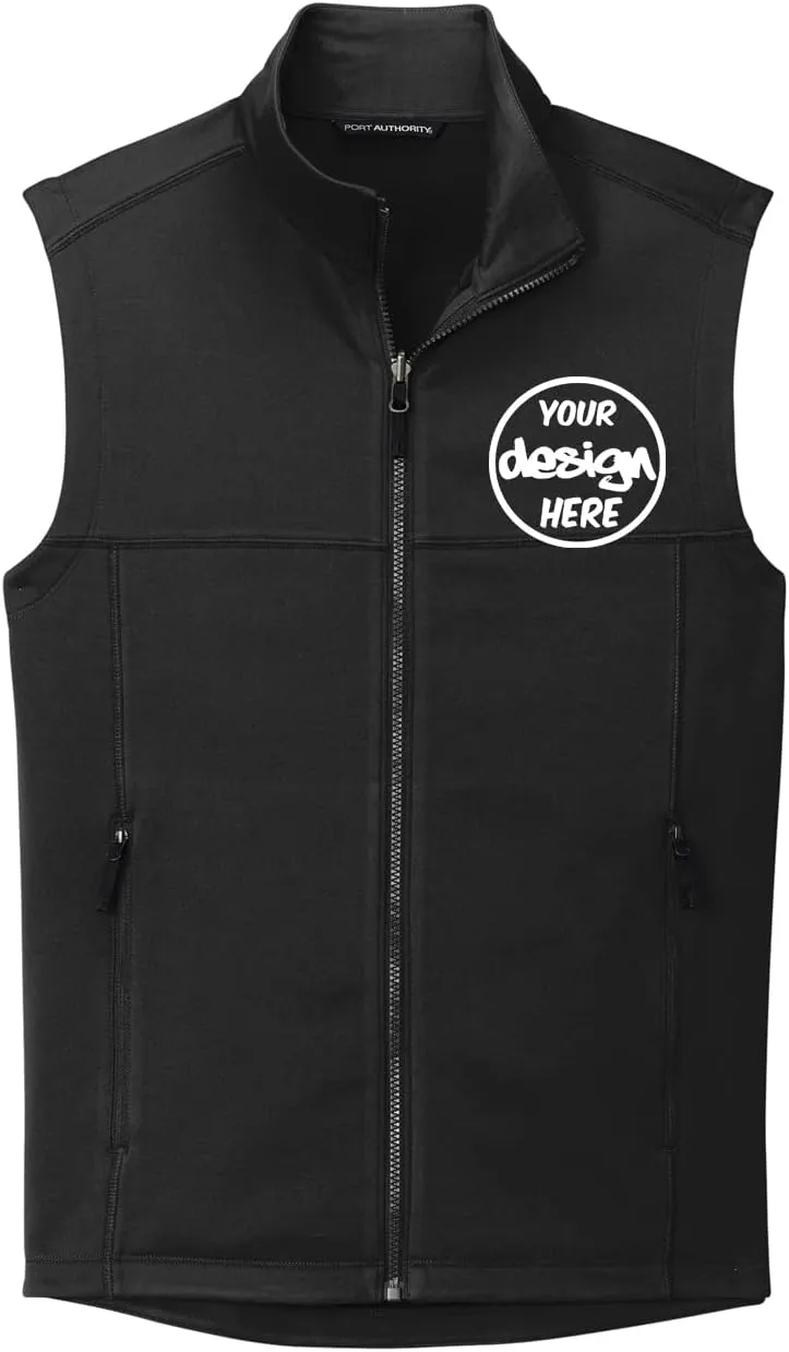 INK STITCH Men F906 Custom Personalized Embroidery Logo Texts Collective Smooth Fleece Vests