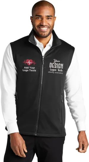 INK STITCH Men F906 Custom Personalized Embroidery Logo Texts Collective Smooth Fleece Vests