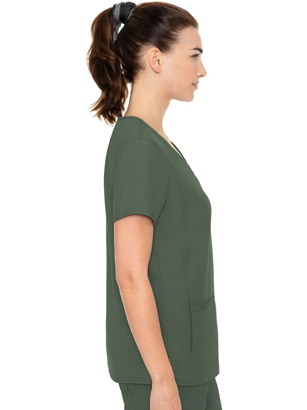 Insight - Women's Doubled Pocket Solid Scrub Top