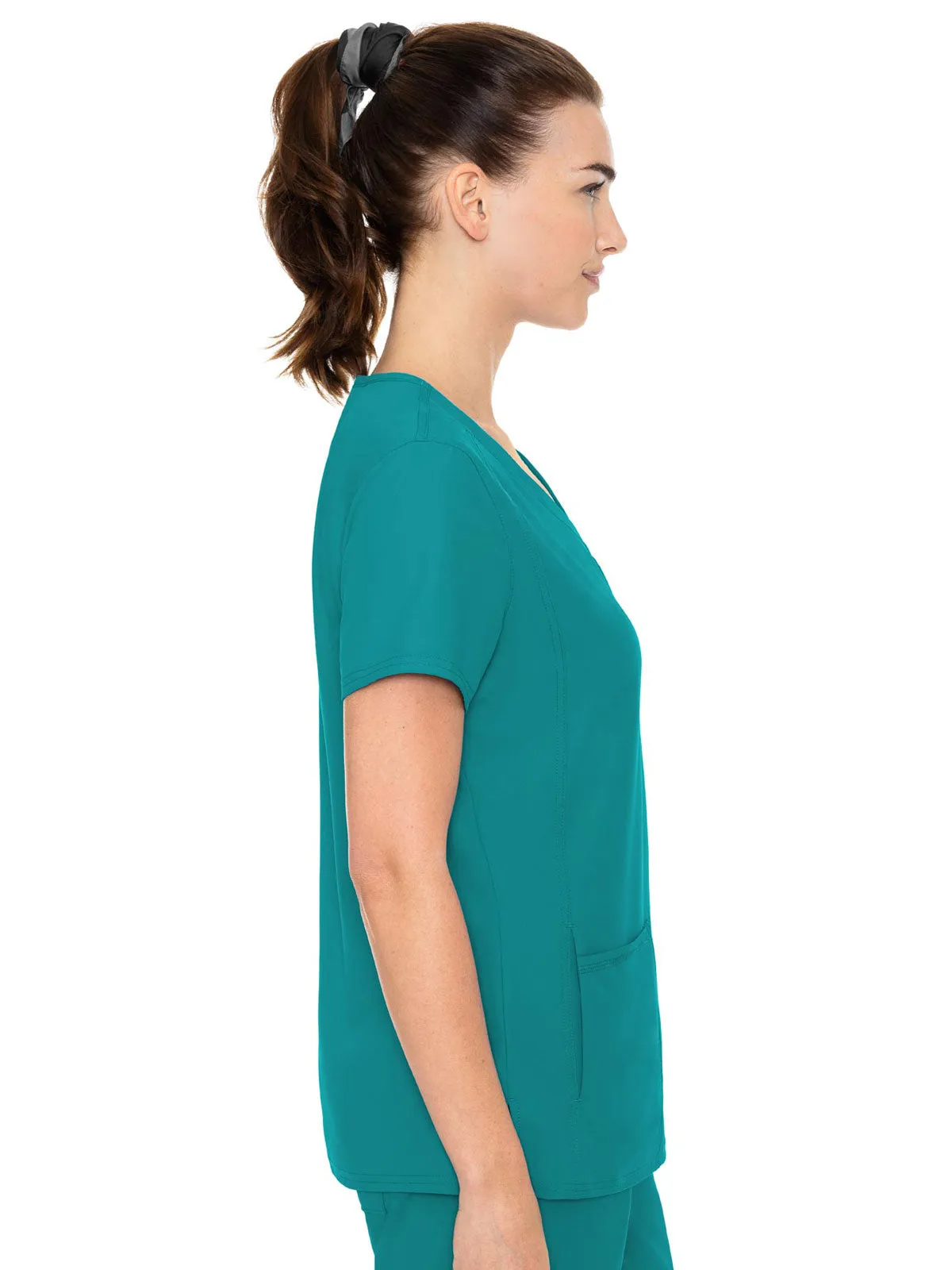 Insight - Women's Doubled Pocket Solid Scrub Top