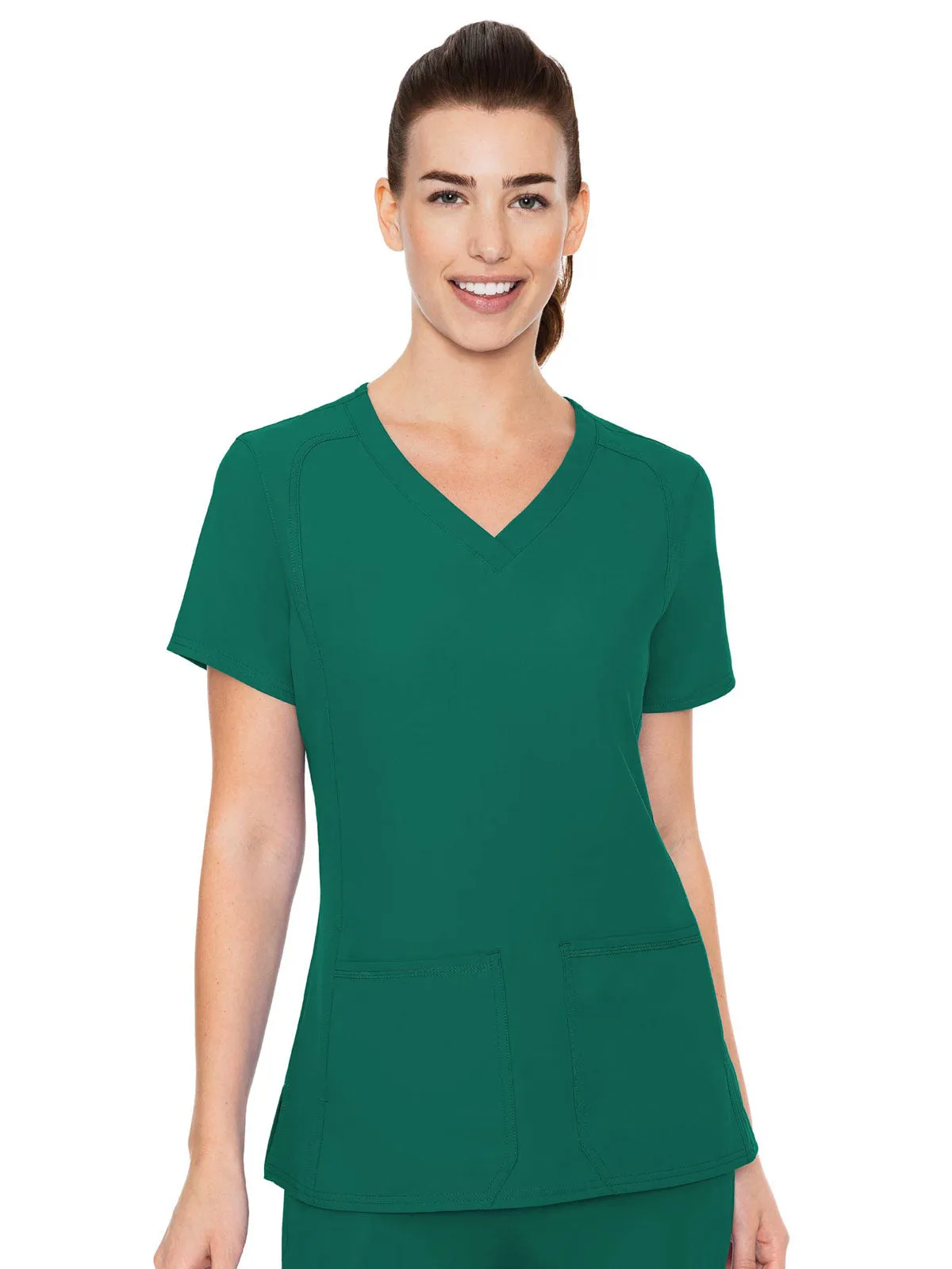 Insight - Women's Doubled Pocket Solid Scrub Top