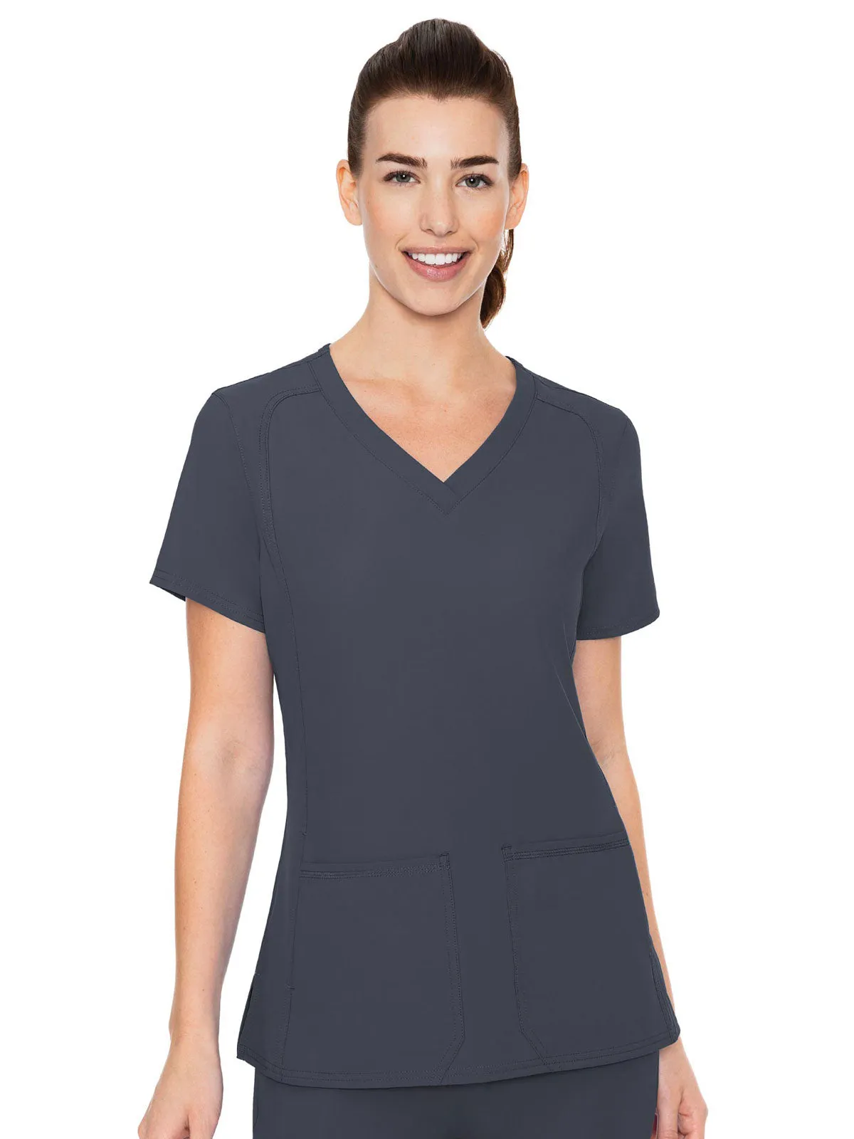 Insight - Women's Doubled Pocket Solid Scrub Top