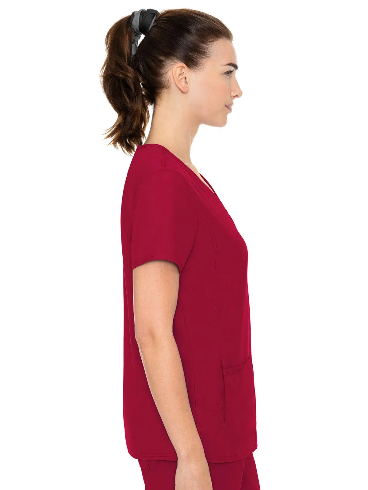 Insight - Women's Doubled Pocket Solid Scrub Top
