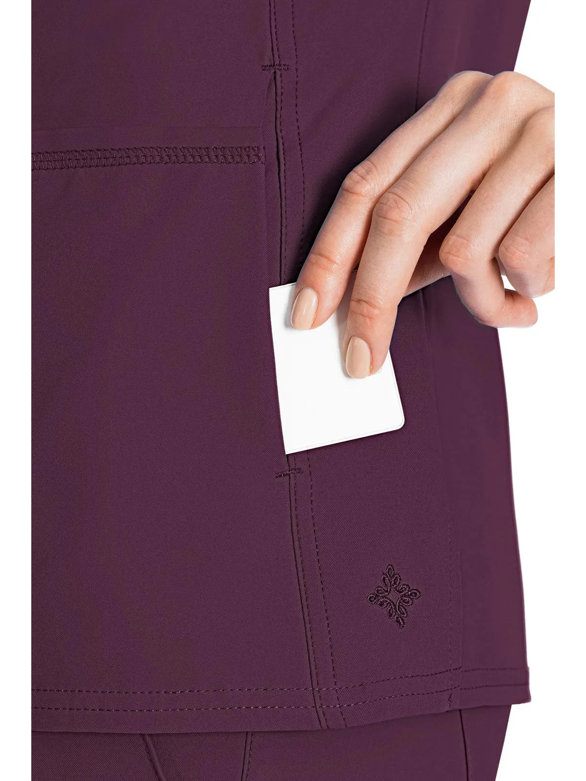 Insight - Women's Doubled Pocket Solid Scrub Top
