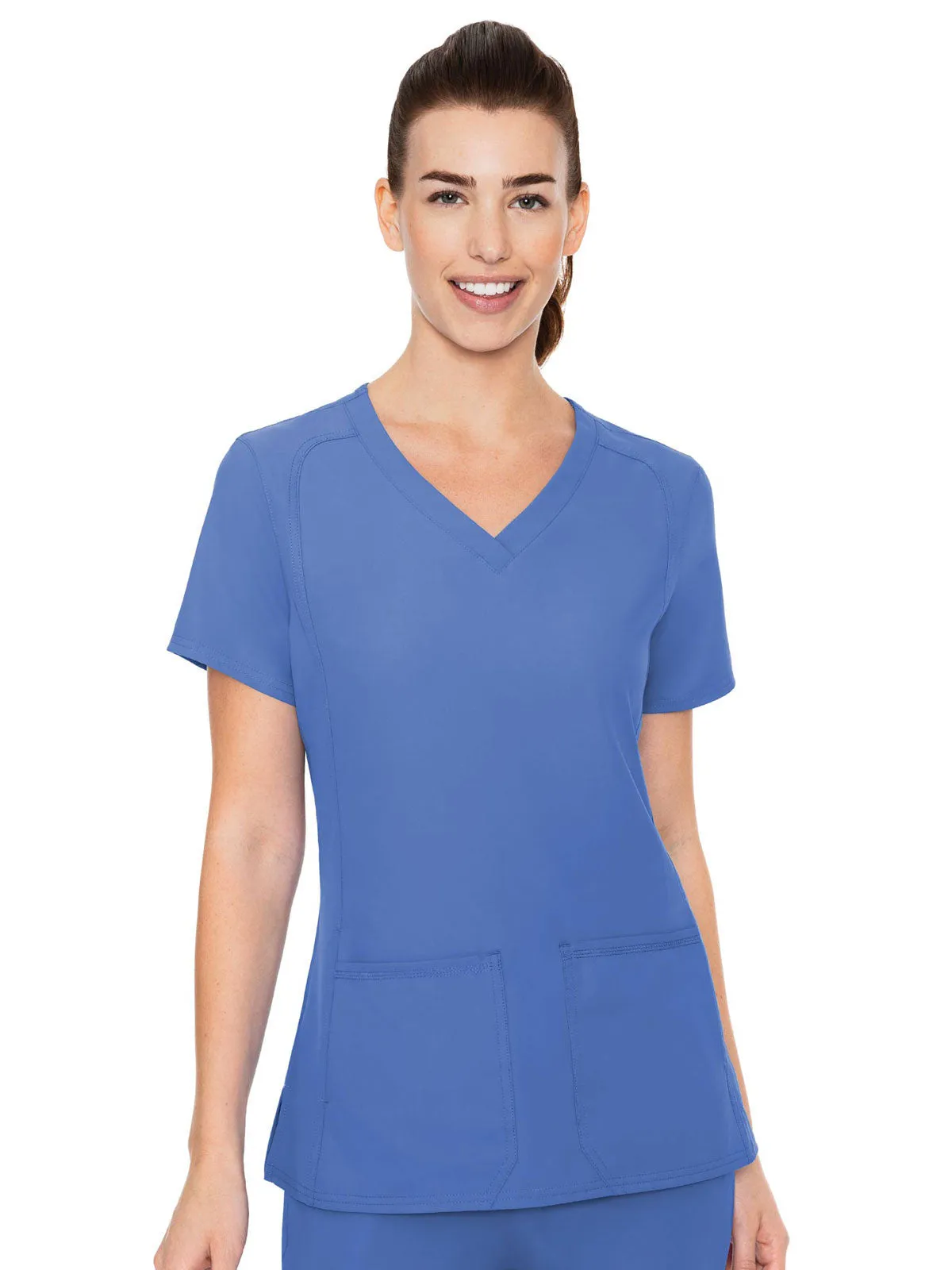 Insight - Women's Doubled Pocket Solid Scrub Top