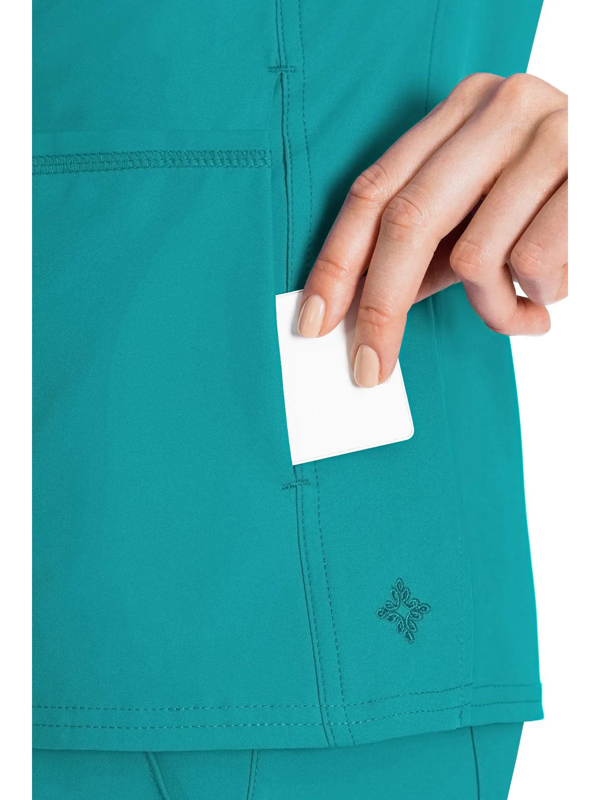 Insight - Women's Doubled Pocket Solid Scrub Top