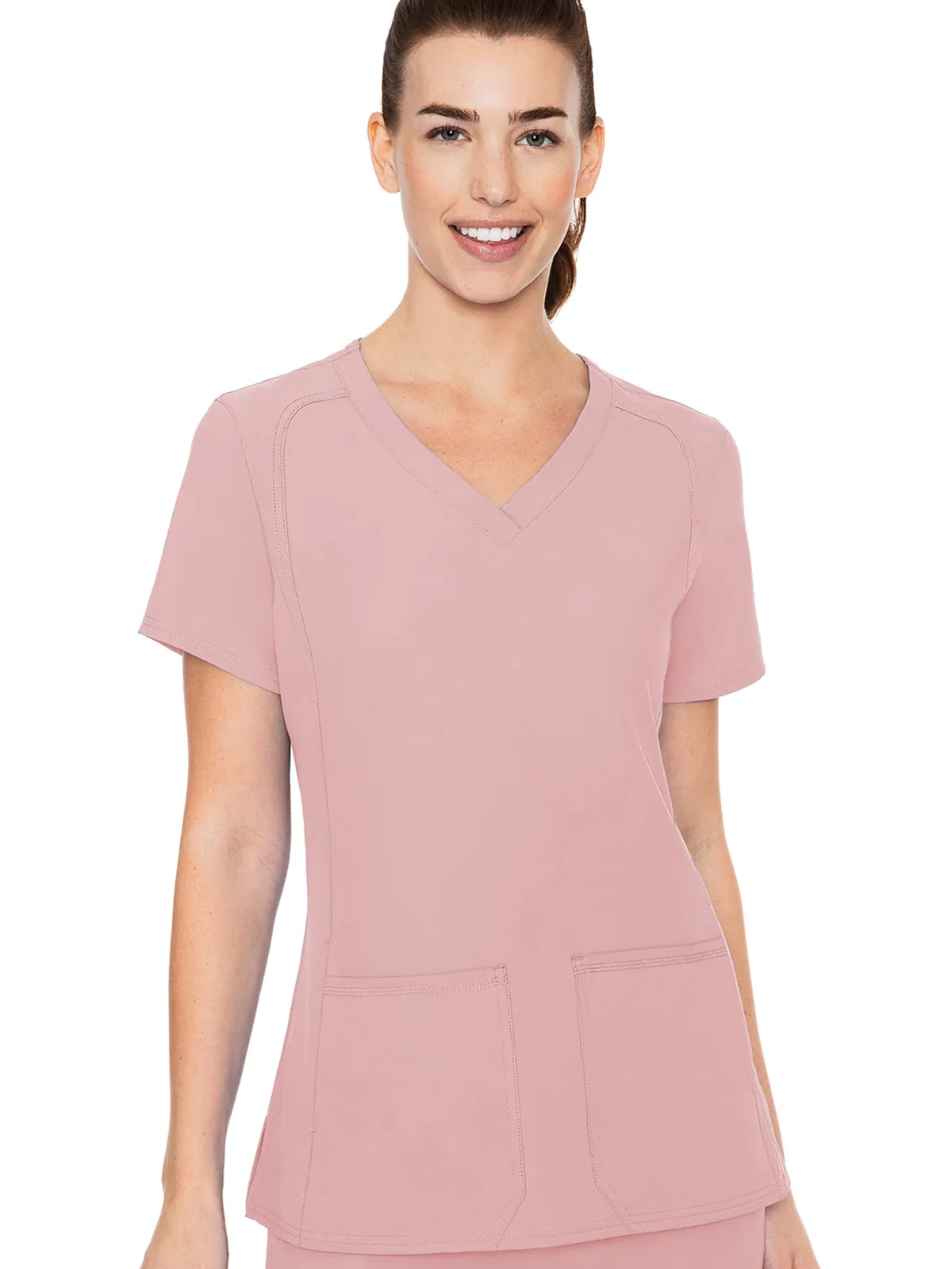 Insight - Women's Doubled Pocket Solid Scrub Top