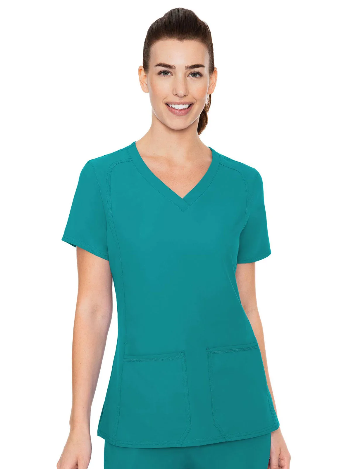 Insight - Women's Doubled Pocket Solid Scrub Top