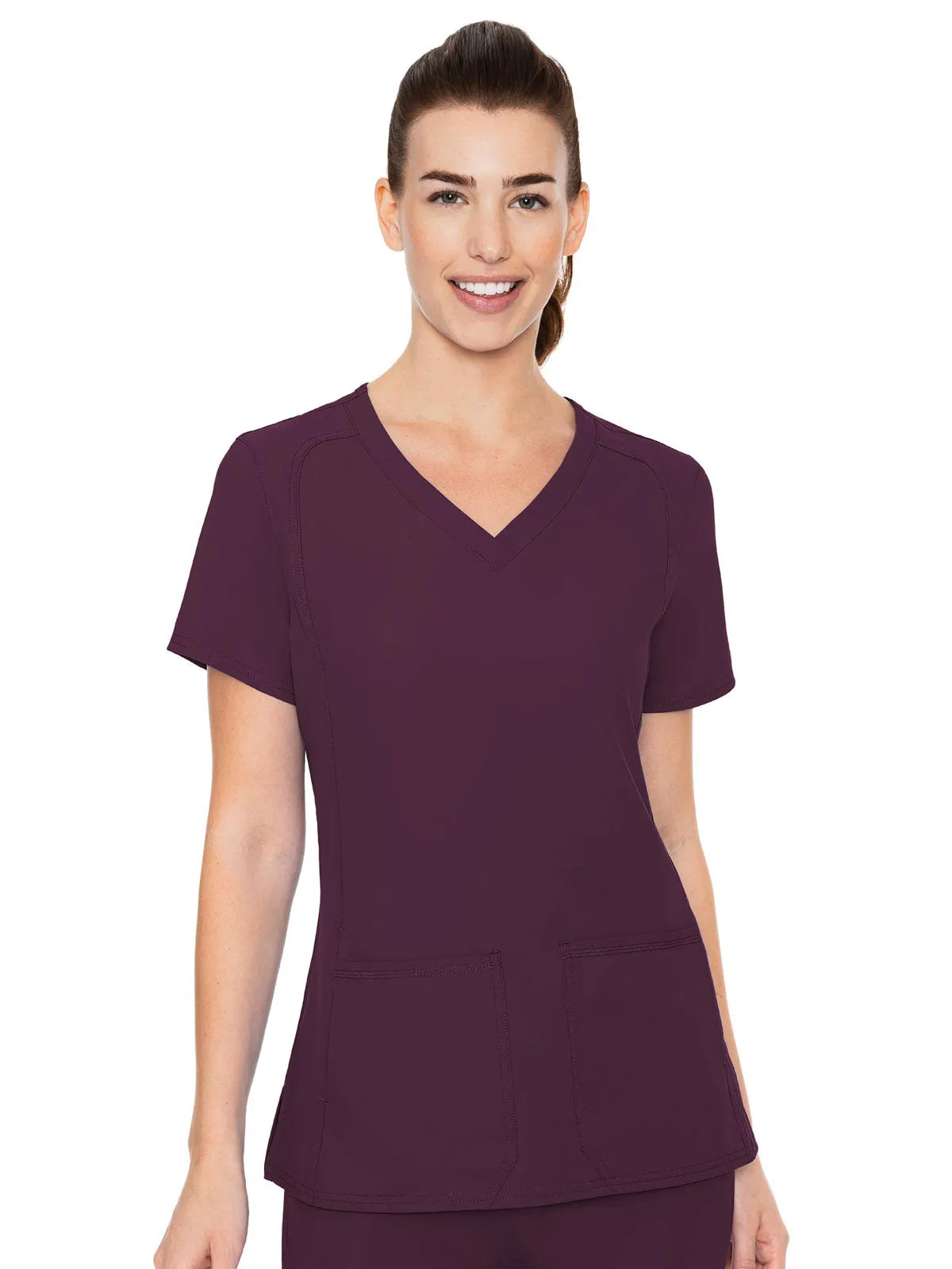 Insight - Women's Doubled Pocket Solid Scrub Top