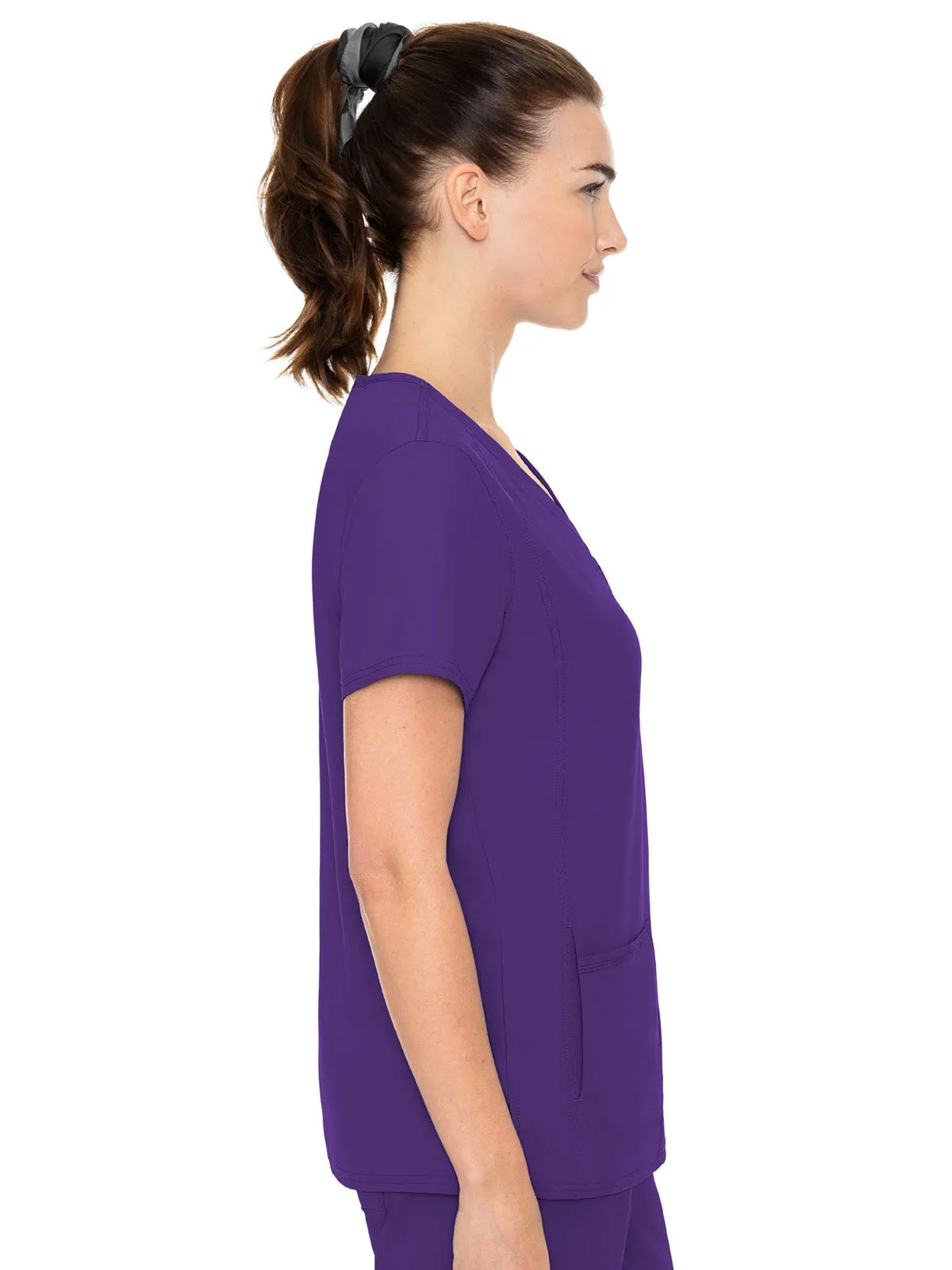 Insight - Women's Doubled Pocket Solid Scrub Top