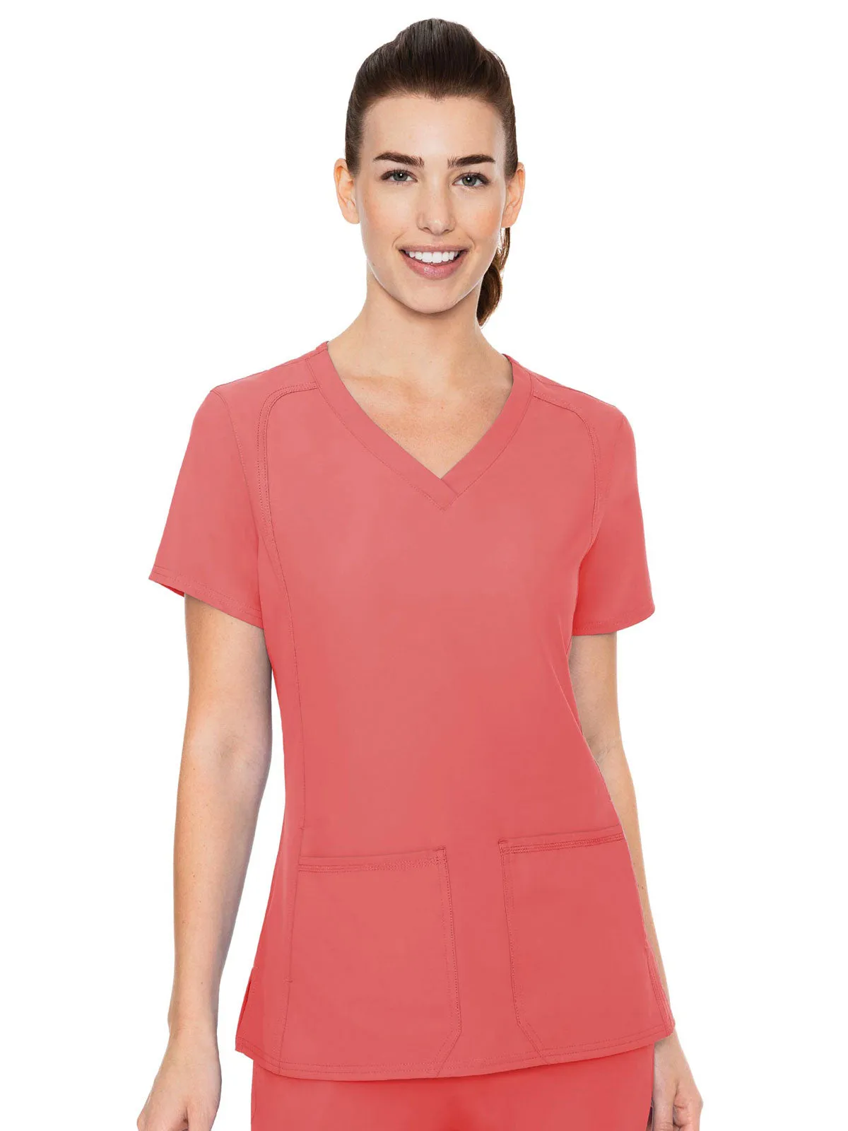 Insight - Women's Doubled Pocket Solid Scrub Top