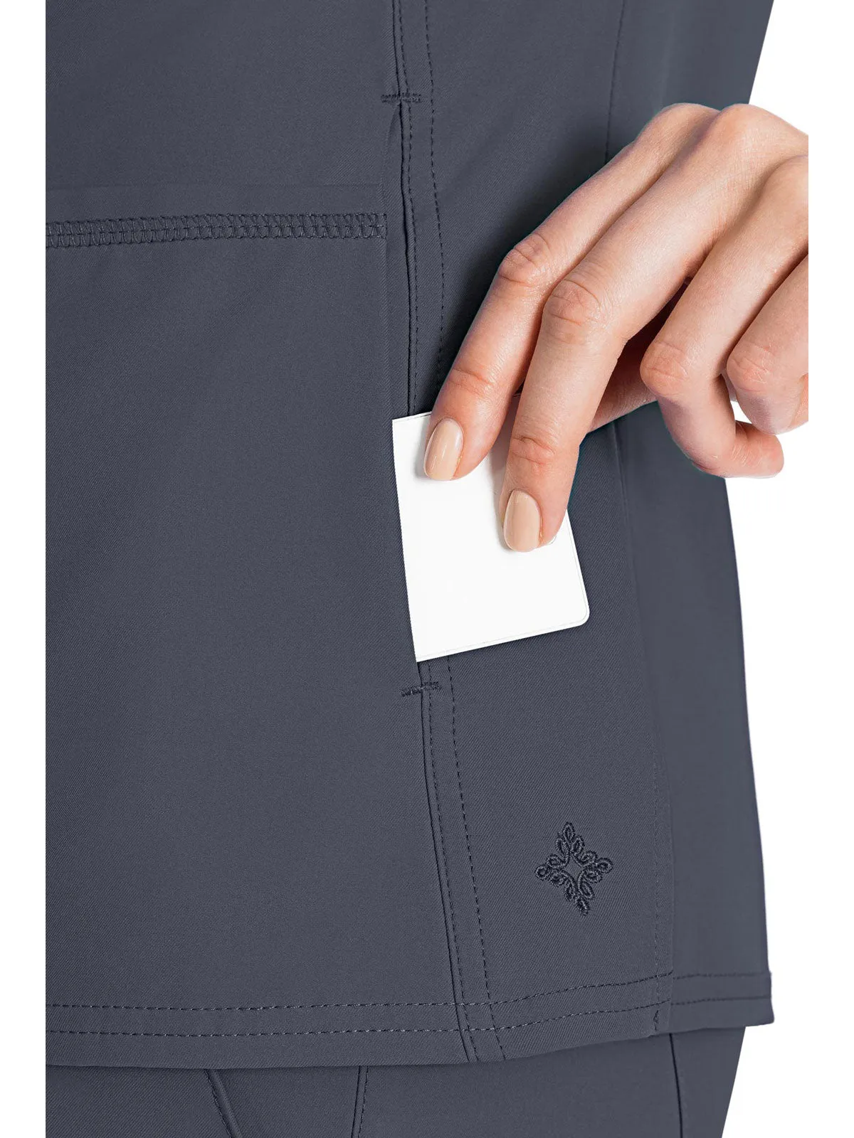 Insight - Women's Doubled Pocket Solid Scrub Top