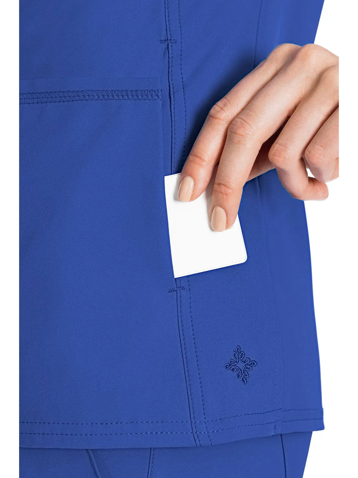 Insight - Women's Doubled Pocket Solid Scrub Top