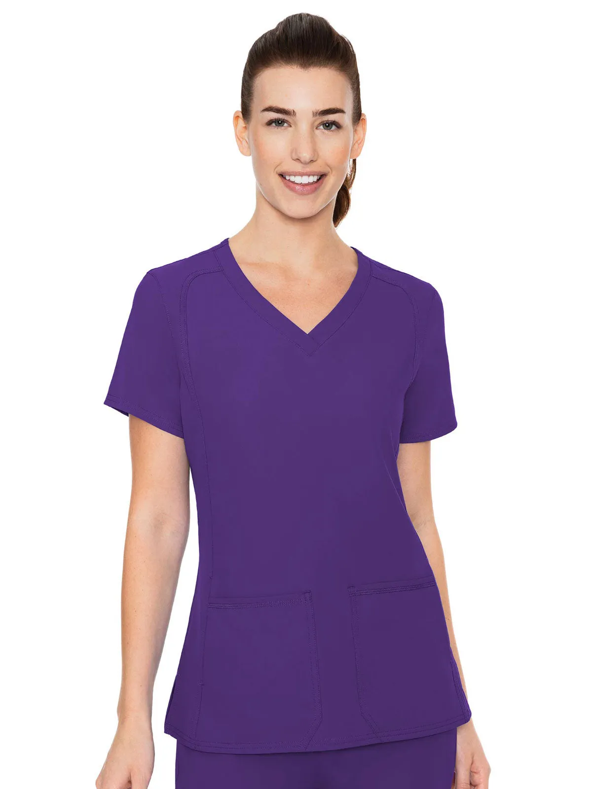 Insight - Women's Doubled Pocket Solid Scrub Top