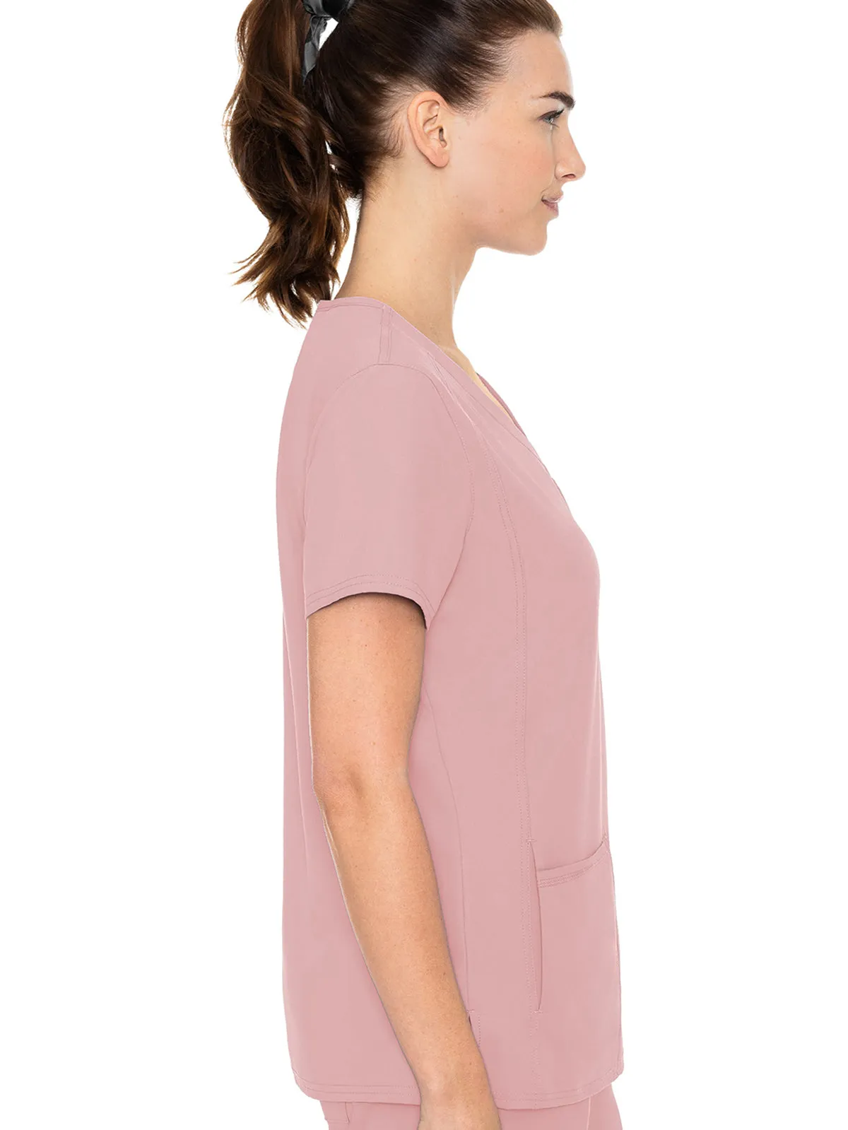 Insight - Women's Doubled Pocket Solid Scrub Top