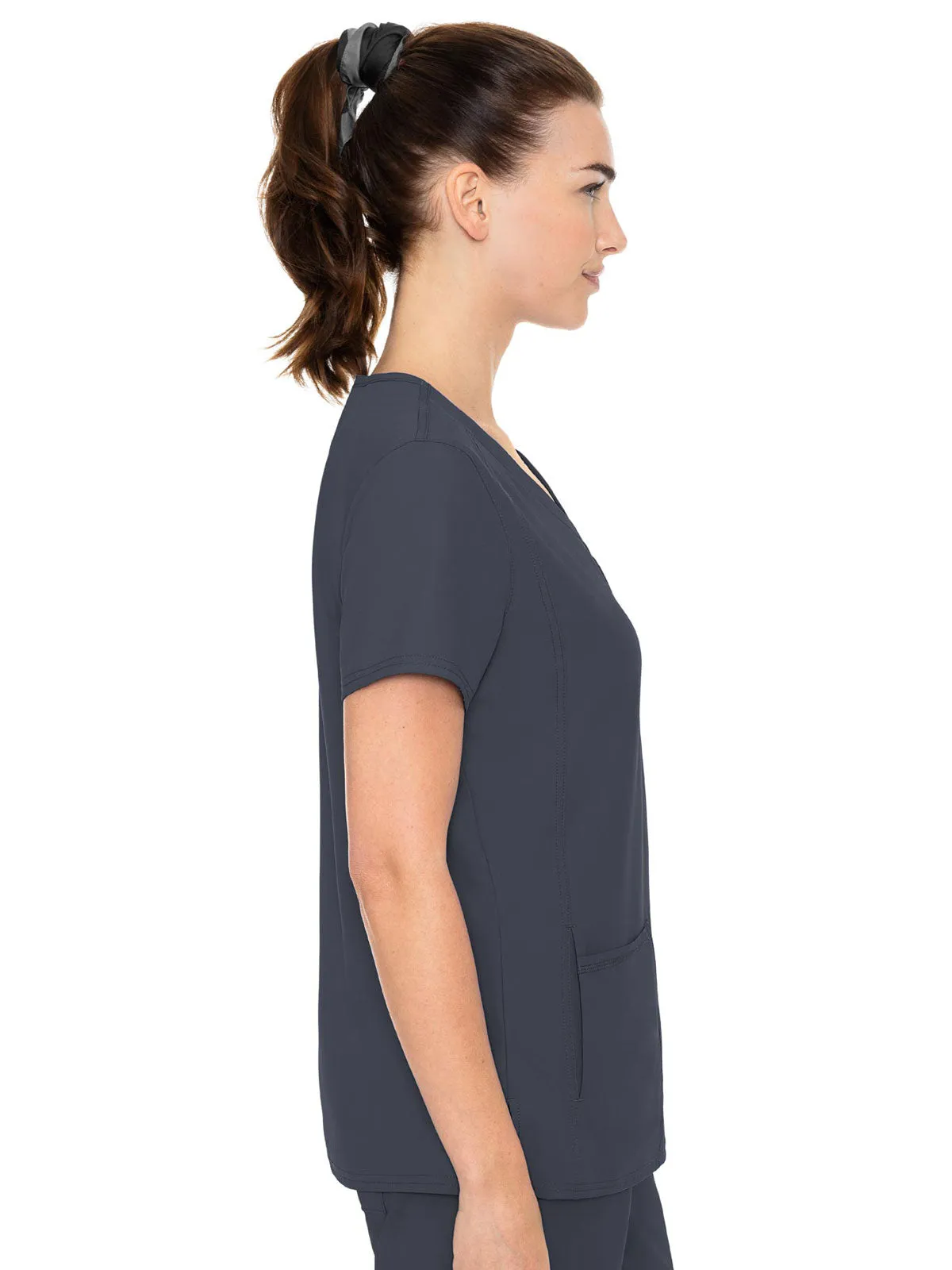 Insight - Women's Doubled Pocket Solid Scrub Top