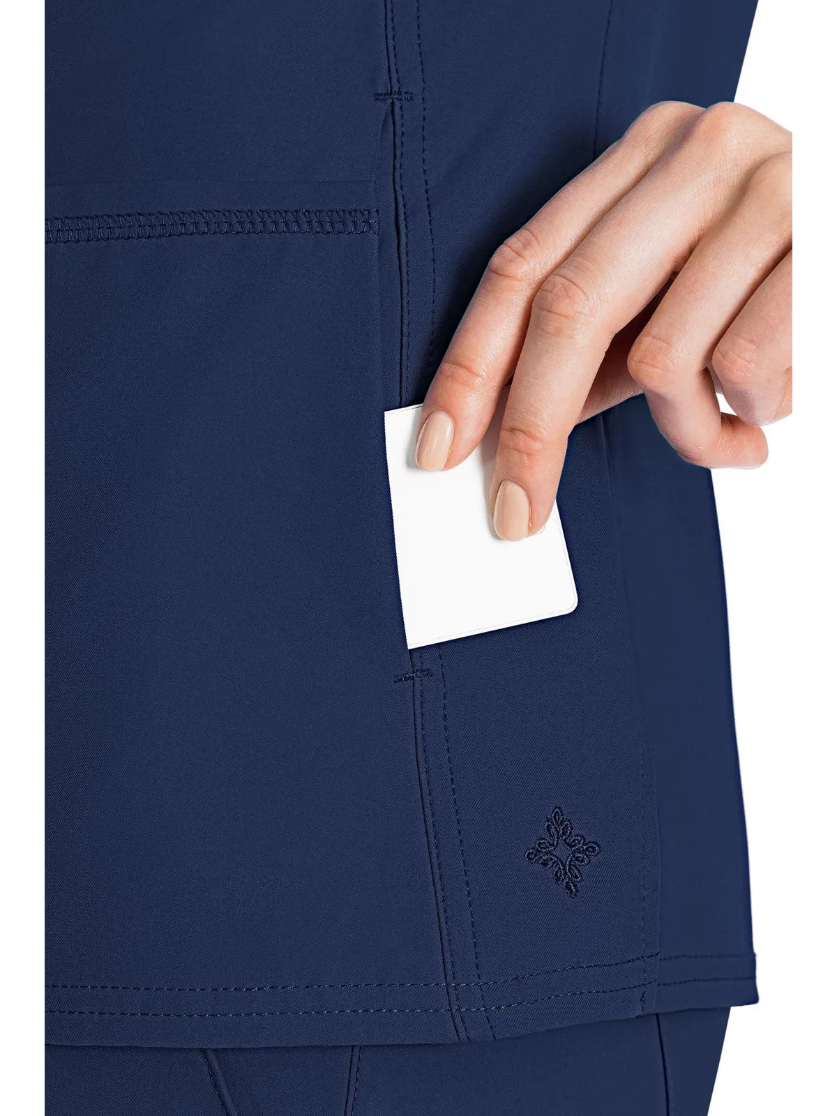 Insight - Women's Doubled Pocket Solid Scrub Top