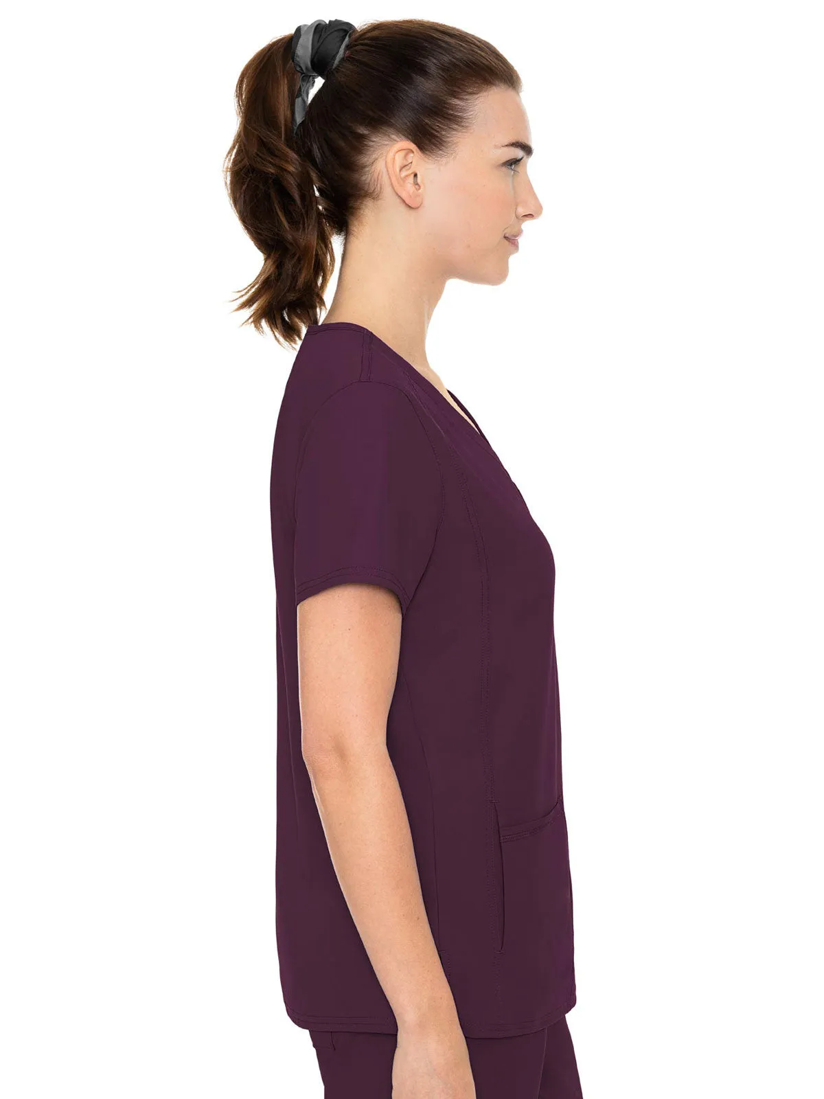 Insight - Women's Doubled Pocket Solid Scrub Top