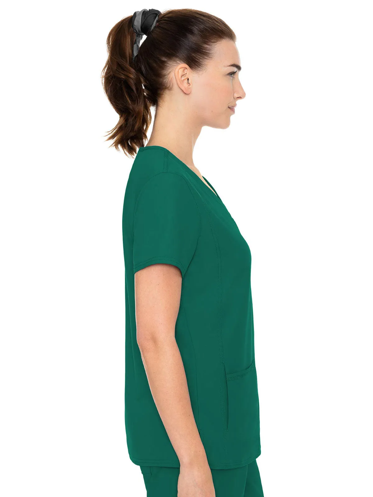 Insight - Women's Doubled Pocket Solid Scrub Top