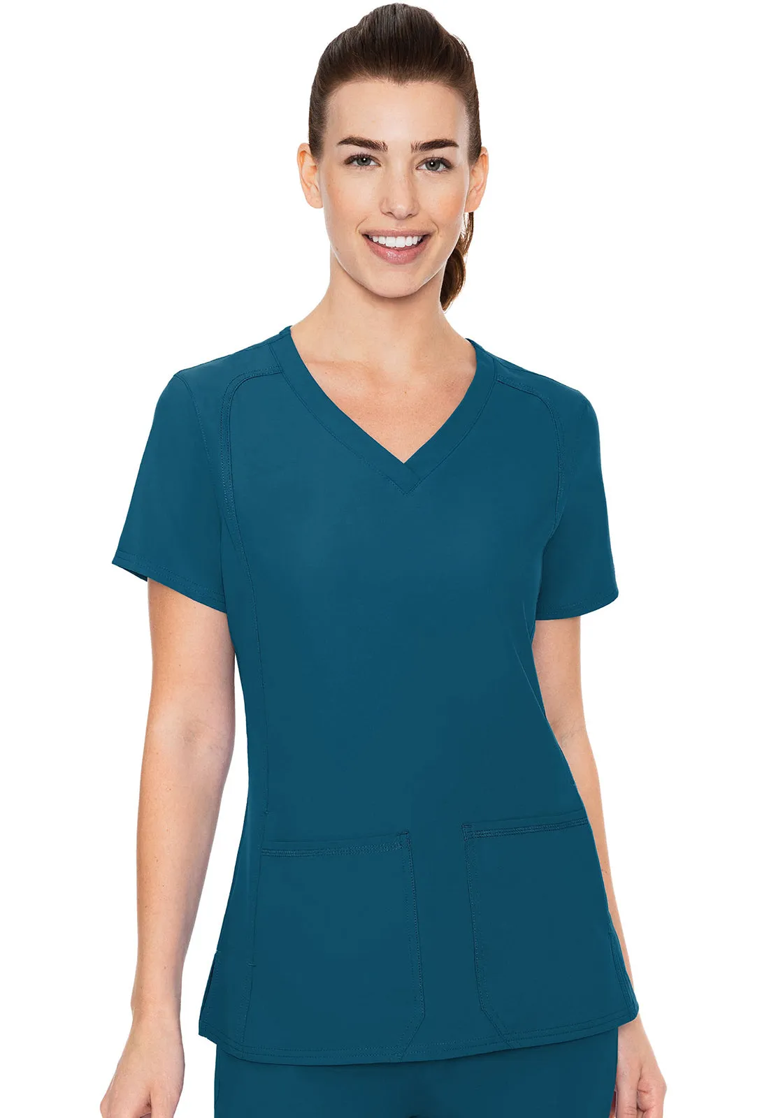 Insight - Women's Doubled Pocket Solid Scrub Top