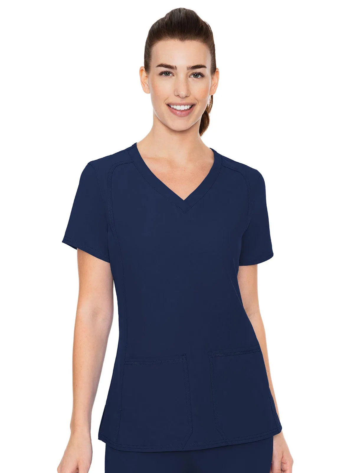 Insight - Women's Doubled Pocket Solid Scrub Top