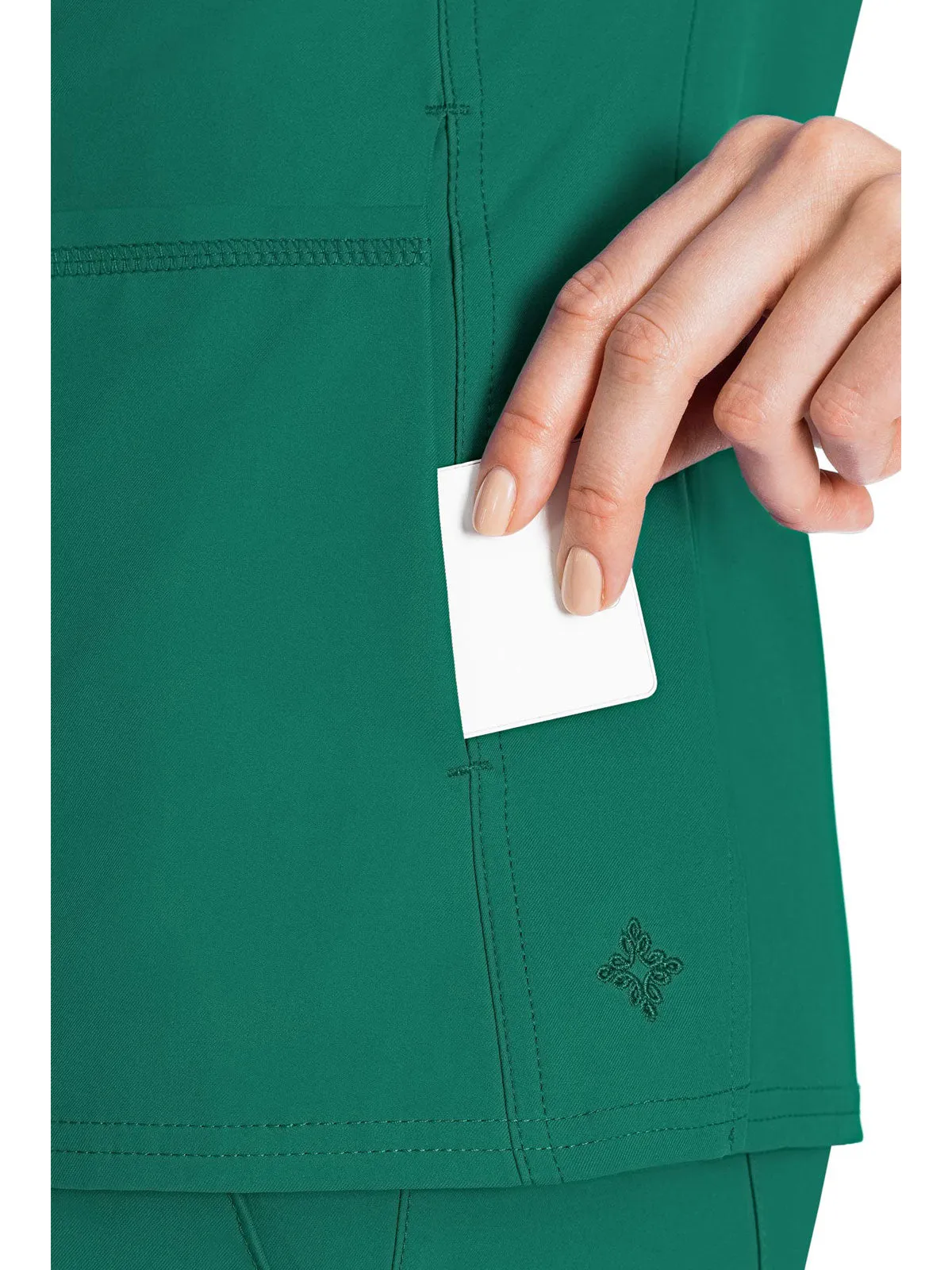 Insight - Women's Doubled Pocket Solid Scrub Top