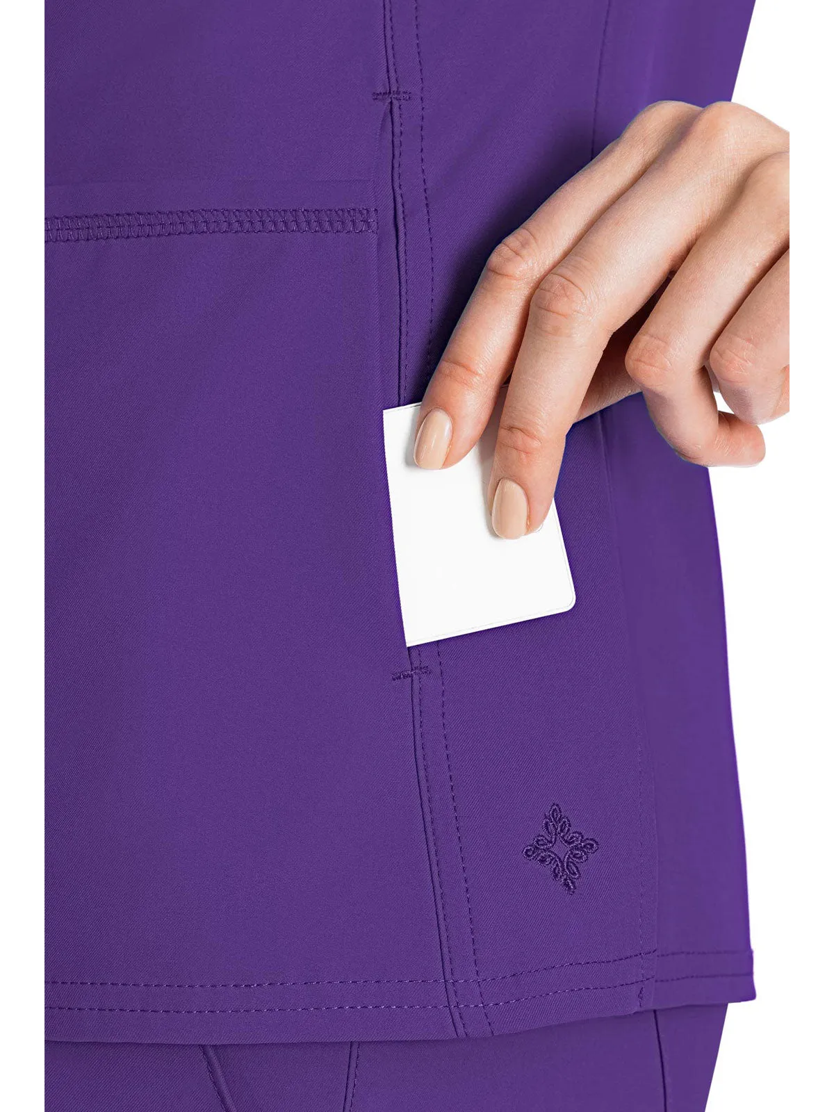 Insight - Women's Doubled Pocket Solid Scrub Top